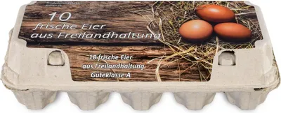 Produktbild von Funny 154 Stück 10er Eierkartons mit Aufdruck Freilandhaltung | aus Pappe