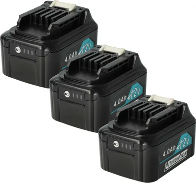 Produktbild von vhbw 3x Akku Ersatz für Makita BL1041B, BL1041B-2, BL1040B, BL1040B-2, BL1041 für Werkzeug (4000 mAh, Li-Ion, 12 V)