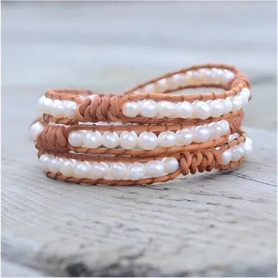 Produktbild von Wickelarmband Flussperlen
