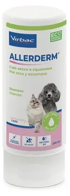 Produktbild von Virbac Allerderm Shampoo Für Trockene Haut 250ml Weiß Weiß One Size