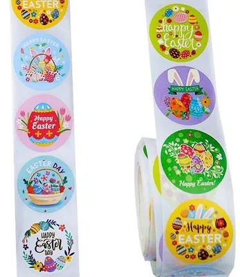 Produktbild von Aufkleber auf Rolle Frohe Ostern v2 300 Stück Titanum