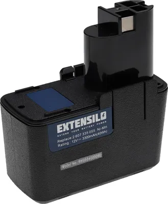 Produktbild von EXTENSILO Akku kompatibel mit Bosch GSB 12 VSP-3, GSB 12VSP-2, GSR 12V, GBM 12VES-2, GLI 12V, GSB 12 VSE-2 Werkzeug (3300 mAh, NiMH, 12 V)