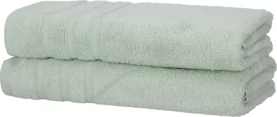 Produktbild von 2er Set Handtücher 50x100 cm Baumwolle Weich Soft Frottee Saugfähig Handtuch, Farbe:mint