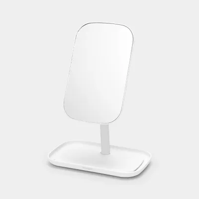 Image de Miroir avec espace de rangement, blanc