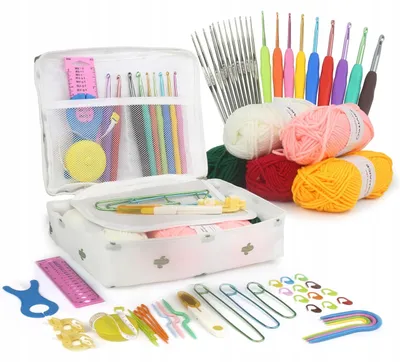 Imagen del producto de Kit de ganchillo de 59 piezas [Blanco]