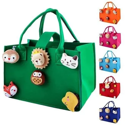 Zdjęcie produktu dla Koszyk na zakupy dla dzieci filcowy 30X20X18 cm torba zabawki
