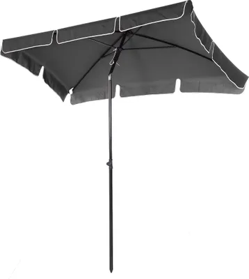 Image de Outsunny Parasol de jardin Parasol droit rectangulaire inclinable alu mšŠtal polyester haute densitšŠ 2 x 1,3 m gris