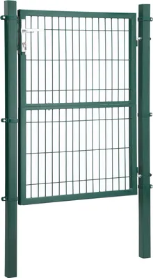 Produktbild von SONGMICS Gartentor mit Schloss, Türklinke, Schlüssel, 106 x 125 cm (L x H), grün