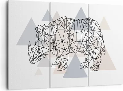 Produktbild von Bild auf Leinwand - Leinwandbild - Tier Abstraktion - 165x110cm - Wand Bild - Wanddeko - Leinwanddruck - Bilder - Kunstdruck - Wanddekoration - Leinwand bilder - Wandkunst - CE165x110-4060