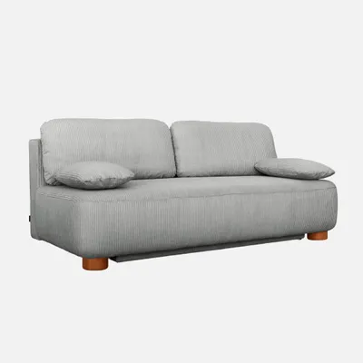 Produktbild von sweeek - 3-Sitzer Schlafsofa mit Cordbezug - Hellgrau