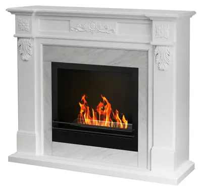Immagine prodotto di Truman - Camino a bioetanolo da terra effetto marmo 121x38xH108 cm