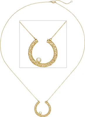 Produktbild von JOBO Collier Halskette 750 Gold Gelbgold 1 Diamant Brillant 45 cm Kette Goldkette