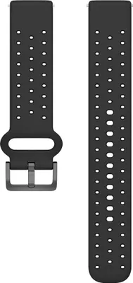 Immagine prodotto di Cinturino Polar in silicone nero-grigio S/L 20 mm