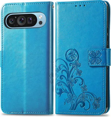 Produktbild von Mobigear Clover  Google Pixel 10 Hülle Klapphülle Geldbörse - Blau
