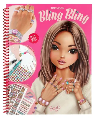 Imagen del producto de TOPModel, libro para colorear "Crea tus propias joyas brillantes", color: rosa