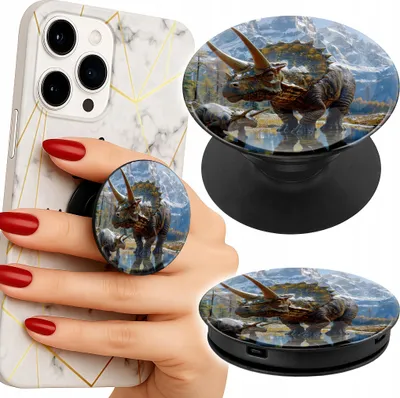 Image de Popsocket Porte-téléphone pour doigt/Support pour dinosaure