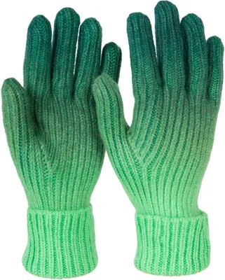 Produktbild von styleBREAKER Damen Strick Handschuhe mit Farbverlauf Muster, Winter Ombré Strickhandschuhe, Fingerhandschuhe 09010045