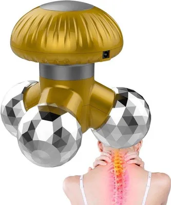 Productafbeelding van Hand Massager - Spierroller Vibratiemassager - Spierontspanning - 570 Massageknoppen - 10.5 x 10.5 x 10 cm - Wit