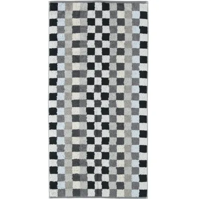Zdjęcie produktu dla Cawö – ręczniki frotte w różnych rozmiarach, Unique Karo (942), kolor: antracyt (77), rozmiar: 3 ręczniki (50 x 100 cm)