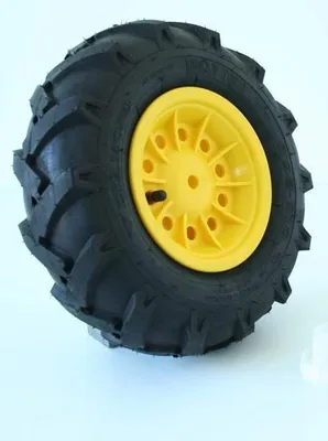 Produktbild von Rolly Toys Vorderrad Ersatzrad Links 6 Zoll 95-310  Luftbereifung mit Felge gelb für Rolly Toys Tracs Traktoren und Unimog