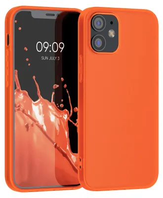 Produktbild von kwmobile Handyhülle für Apple iPhone 12 / iPhone 12 Pro Hülle - TPU Case - Kabelloses Laden - Schutzhülle Cover in Neon Orange