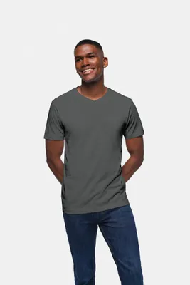 Produktbild von HAKRO Classic V-Shirt 226 anthrazit, XL