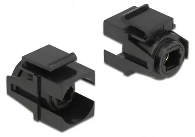 Zdjęcie produktu dla DeLOCK Moduł Keystone TOSLINK żeńskie > TOSLINK żeńskie czarny, Płaski, Czarny, Toslink, Toslink, Żeńska, Żeńska