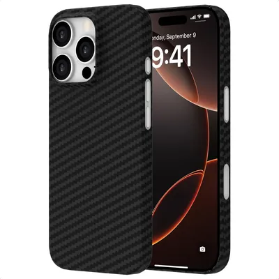 Zdjęcie produktu dla Accezz MagSafe Kevlar® Backcover dla Apple iPhone 16 Pro - czarny