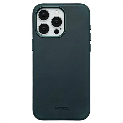 Immagine prodotto di Accezz Cover posteriore in pelle vintage Magsafe per iPhone 15 Pro Max - Verde fumo