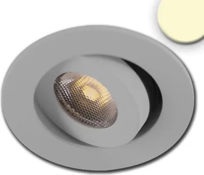 Produktbild von ISOLED LED Einbauleuchte MiniAMP alu gebürstet, 3W, 24V DC, warmweiß, dimmbar