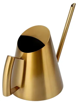 Produktbild von Metallgießkanne, Goldene Gießkanne für Zimmerpflanzen mit langem Auslauf (1500 ml)