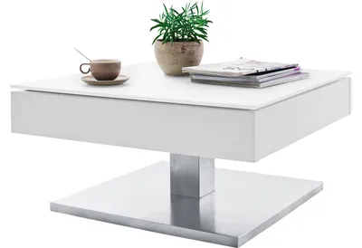 Produktbild von Couchtisch Mariko | Glas / MDF | 75x75 | weiß