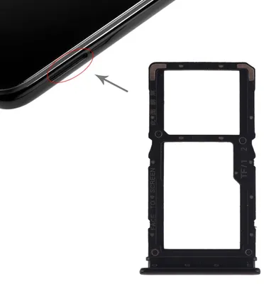 Obrázek produktu pro Sim pro Xiaomi Redmi Note 7 / Pro – černý držák karty – náhradní díl –