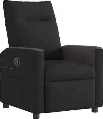 Image de vidaXL Fauteuil relax noir tissu