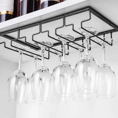 Produktbild von Weinglasregal, 4 Reihen Unterschrank-Stemware-Rack Weinglashalter