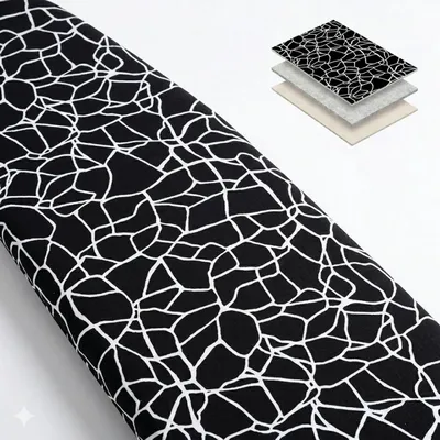 Zdjęcie produktu dla Pokrowiec na deskę do prasowania - Pokrowiec na deskę - Gładkie prasowanie - Gruba filcowa warstwa - 125 x 45 cm - Czarno-biały