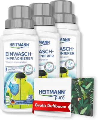 Produktbild von HEITMANN Einwasch-Imprägnierer 3x 250ml + Heitmann Duftbaum