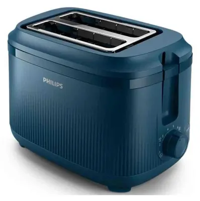 Produktbild von Philips Toaster Serie 3000 mit Brötchenaufsatz, 900 W, blau (HD2511/70)