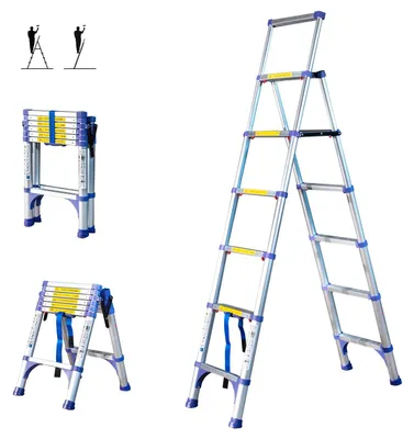 Productafbeelding van Multifunctionele Telescopische Ladder met 7 Treden