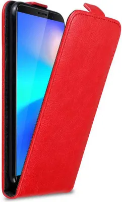 Obrázek produktu pro Cadorabo pouzdro pro Cubot J3 PRO Protective Cover in Red Flip Case Obal na mobilní telefon