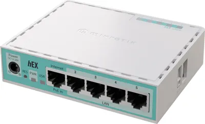 Obrázok produktu pre MikroTik RouterBOARD hEX | E50UG | 10/100/1000 Mbit/s | Ethernet LAN porty (RJ-45) 5 | Podpora Mesh siete Nie | MU-MiMO Nie | iadne mobiln irokopsmov pripojenie