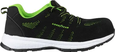 Produktbild von Goodyear Sicherheitsschuhe S1P aus schwarzem und grünem Stoff, metallfrei, Größe 45