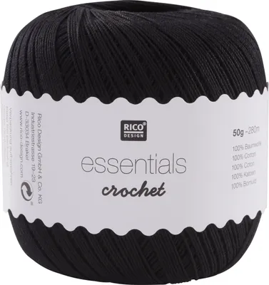 Produktbild von Rico Design Essentials Crochet, 50 g Schwarz