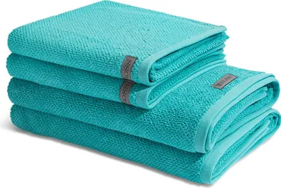 Produktbild von Ross Selection 2 X Handtuch 2 X Duschtuch im Set Frottee aus Bio Baumwolle 540 g/m², Weich saugstark und schnell trocknend, Gewebte Bordüre in vielen Farben