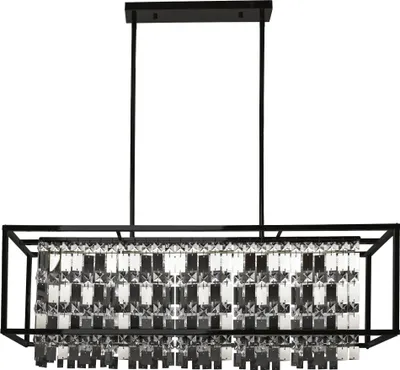 Produktbild von tooLight Pendellampe App1112-4Cp Schwarz Kristall E27 1-Punkt Licht