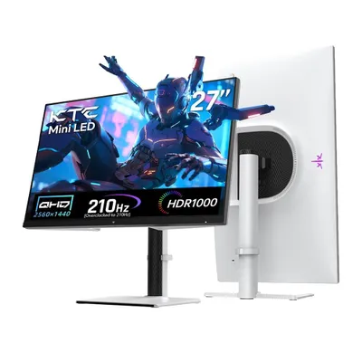 Imagen del producto de KTC M27T6S, 68,6 cm (27"), 2560 x 1440 píxeles, Quad HD de pantalla ancha, LED, color blanco