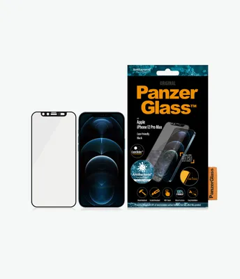 Zdjęcie produktu dla PanzerGlass 2715, Apple, Apple - iPhone 12 Pro Max, Aplikacja na sucho, Odporny na zadrapania, Odporny na wstrząsy, Przeciwbakteryjny, Przezroczysty, 1 szt.