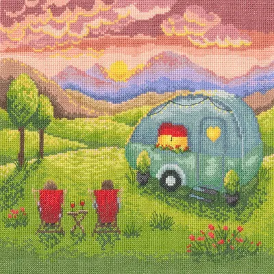 Obrázok produktu pre Sada na krížové vyšívanie Bothy Threads „Our Happy Place“, XLP1, 26 x 26 cm