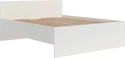 Produktbild von Doppelbett MAXIONE MX-04 mit Lattenrost 160x200 Bett Bettgestell Bettkasten Bettrahmen Modern (Weiß Matt)
