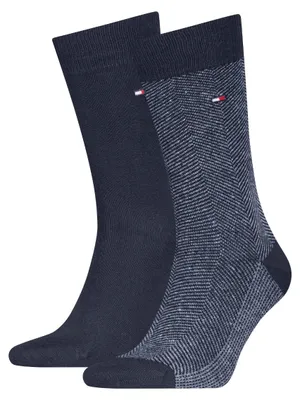 Obrázok produktu pre Pánske ponožky s rybím vzorom – balenie po 2 pároch – tmavomodré – veľkosť 39–42